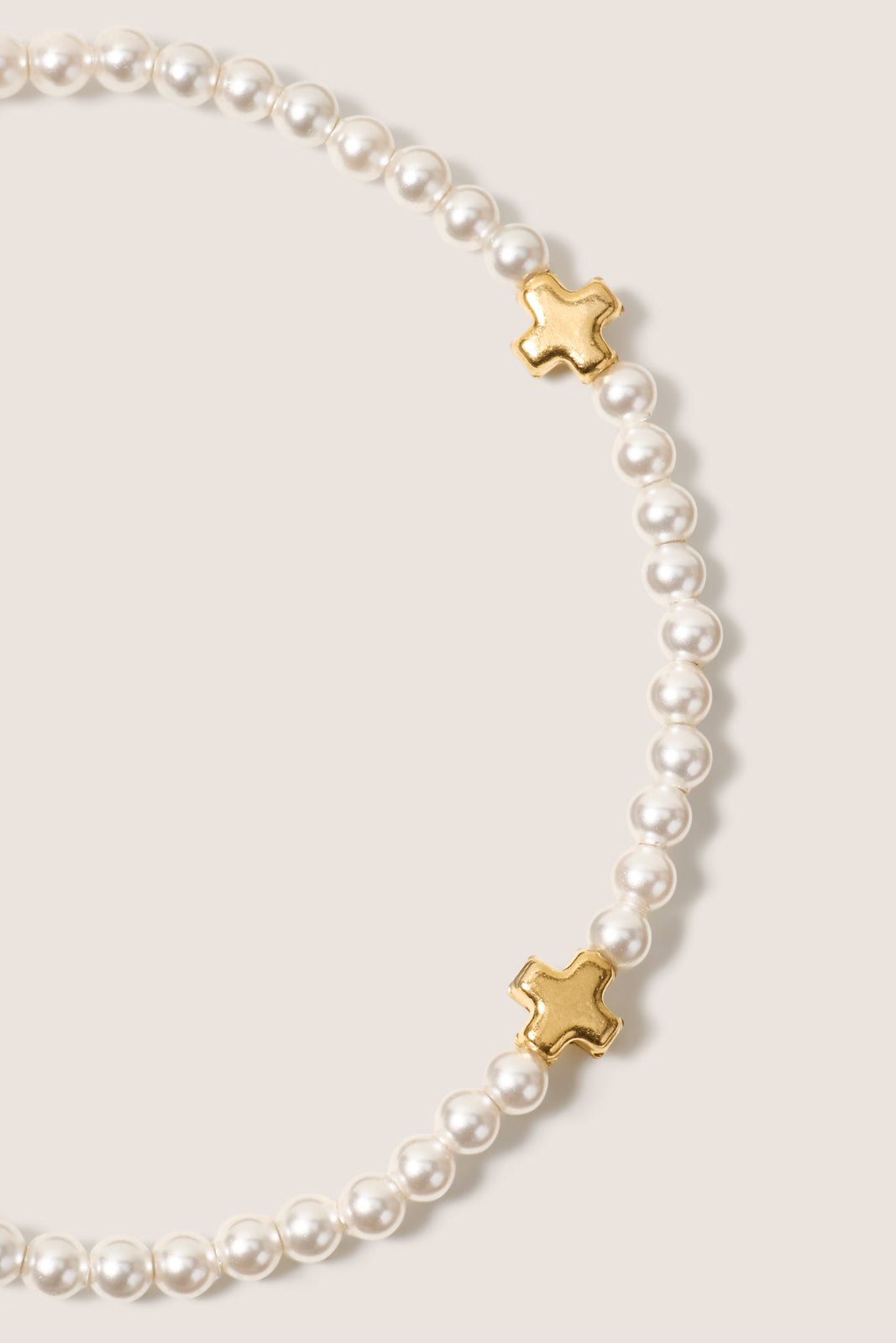 Signature Cross Small 3mm Pearl Bracelet