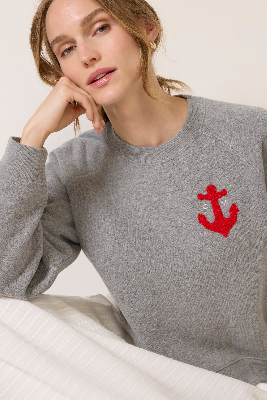 【美品】Anchor oval logo sweat Le Court Sweatshirt