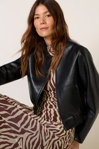 Billie Leather Bomber