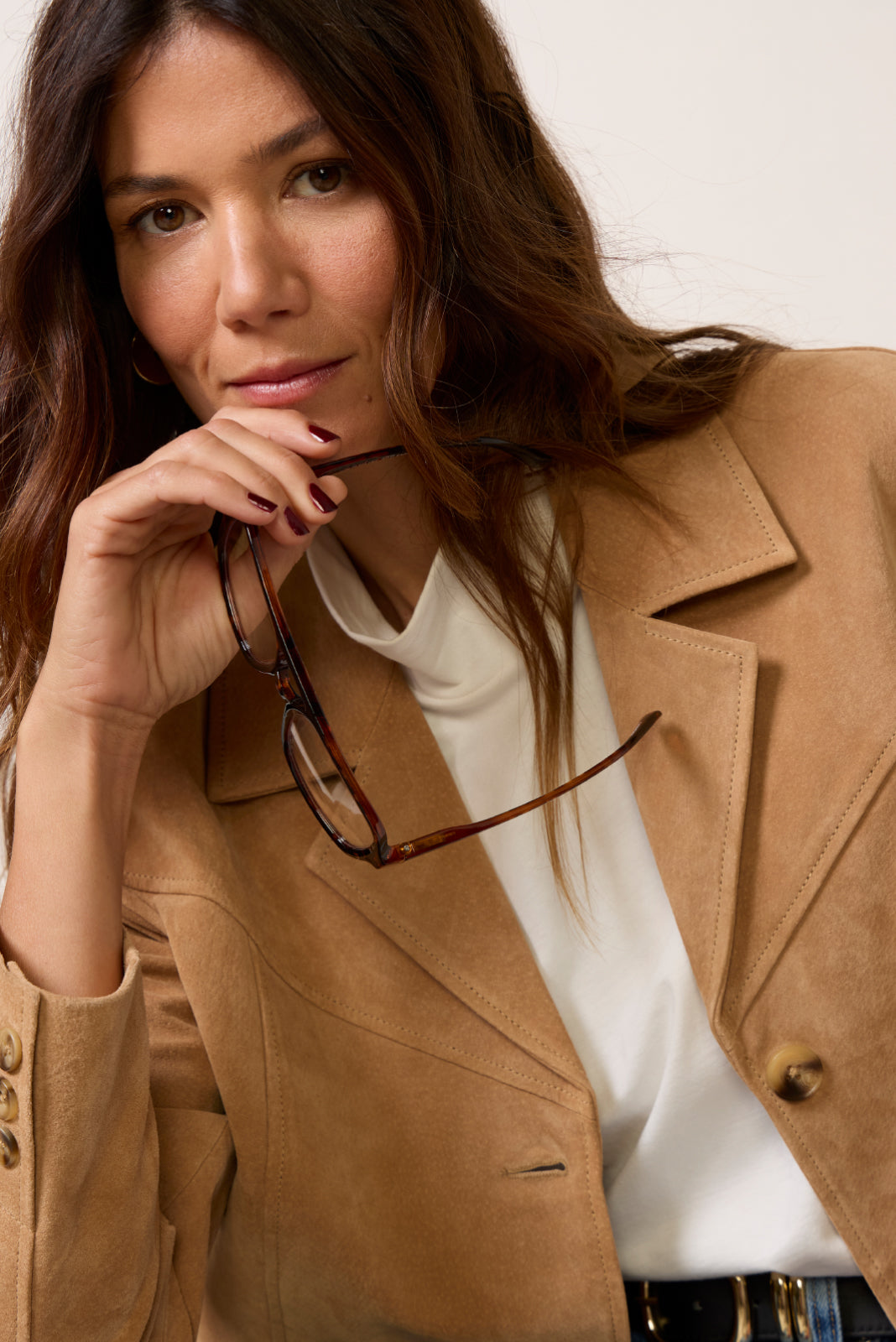 Candle Glow Suede Blazer