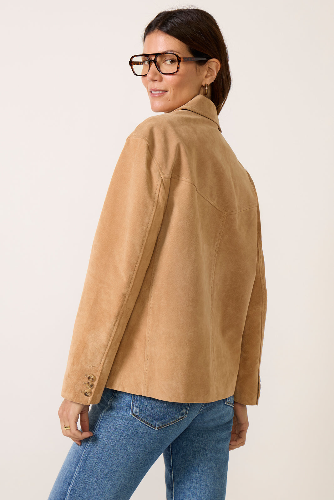 Candle Glow Suede Blazer
