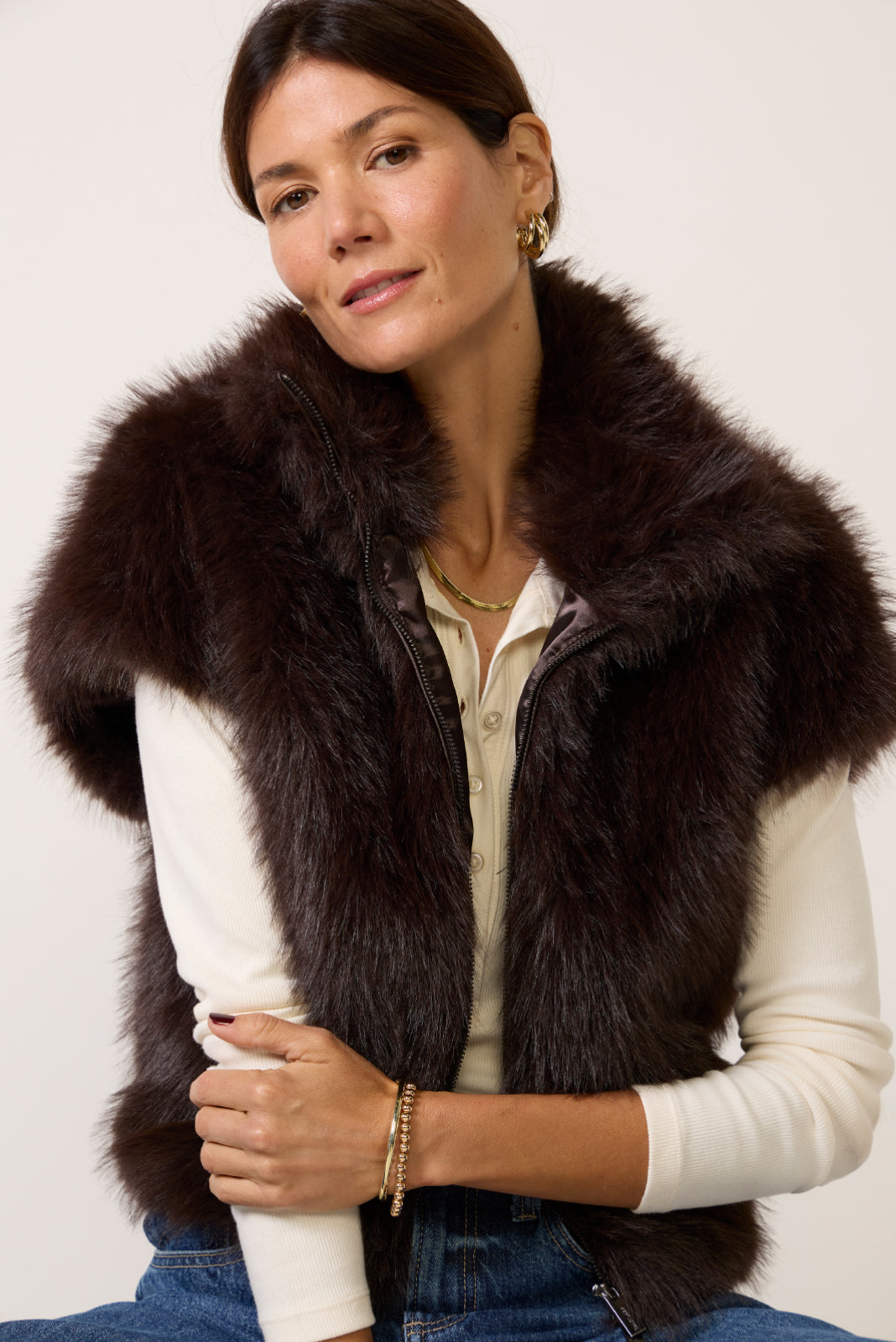 Silky Fur Vest