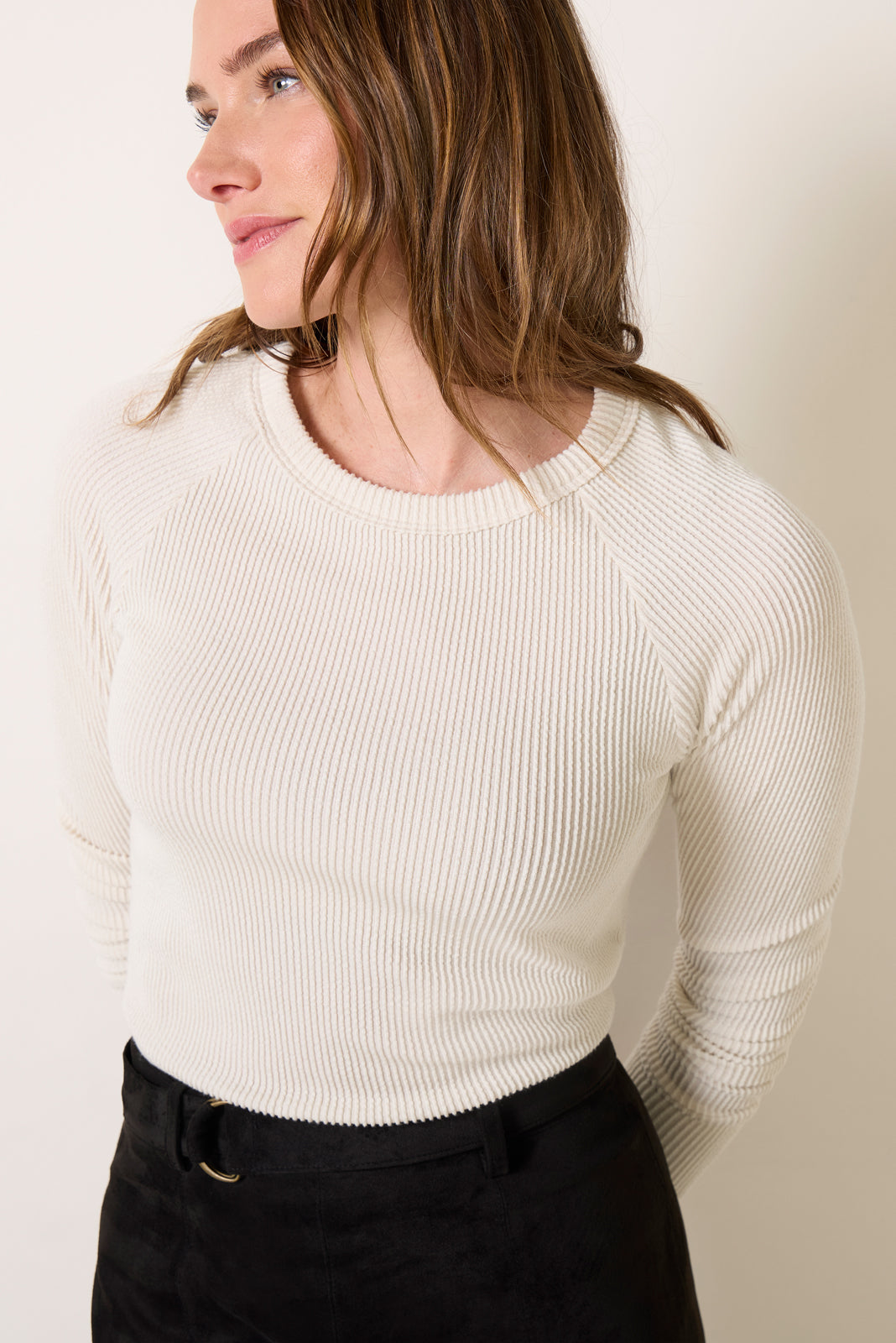Perry Raglan Washed Rib Top
