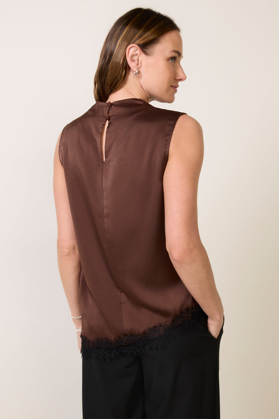 Kinley Satin Lace Top