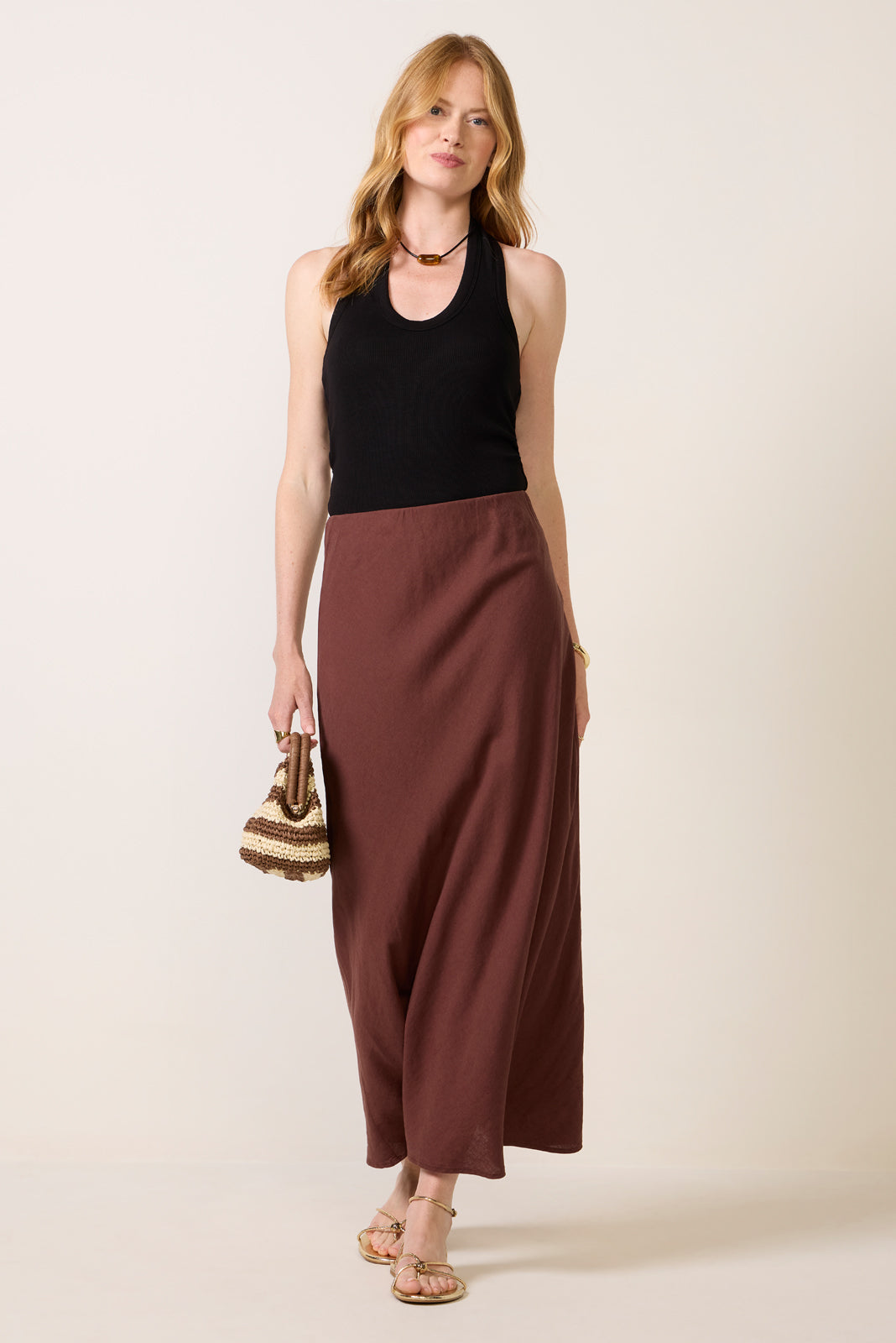 【deres】11th linen skirt 1T Bonnie Linen Skirt