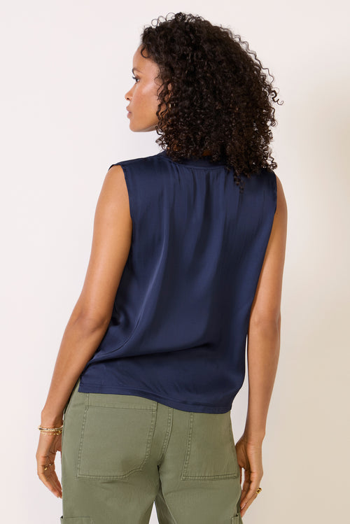 Shop our LS V Neck Tie Front Top in Natural/sage print