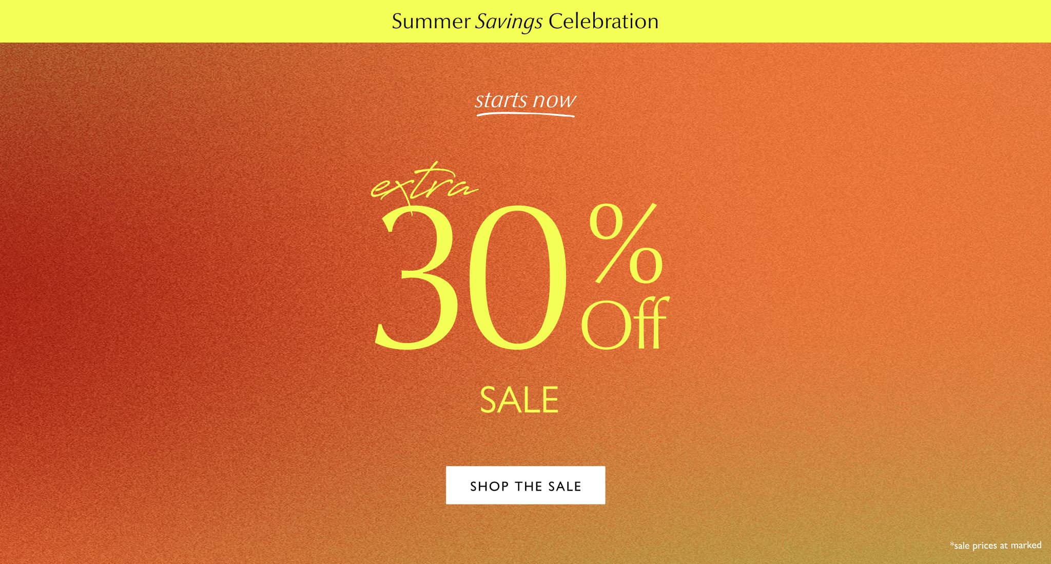 Extra 30% off Clearance, Shop the Sale