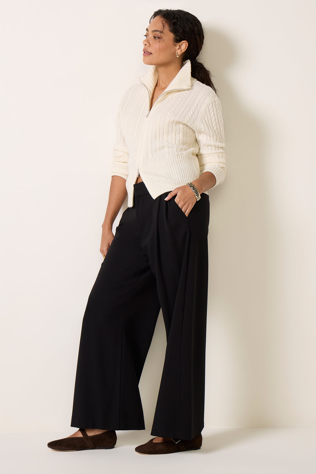 Petite Cheryl Wide Leg Pant