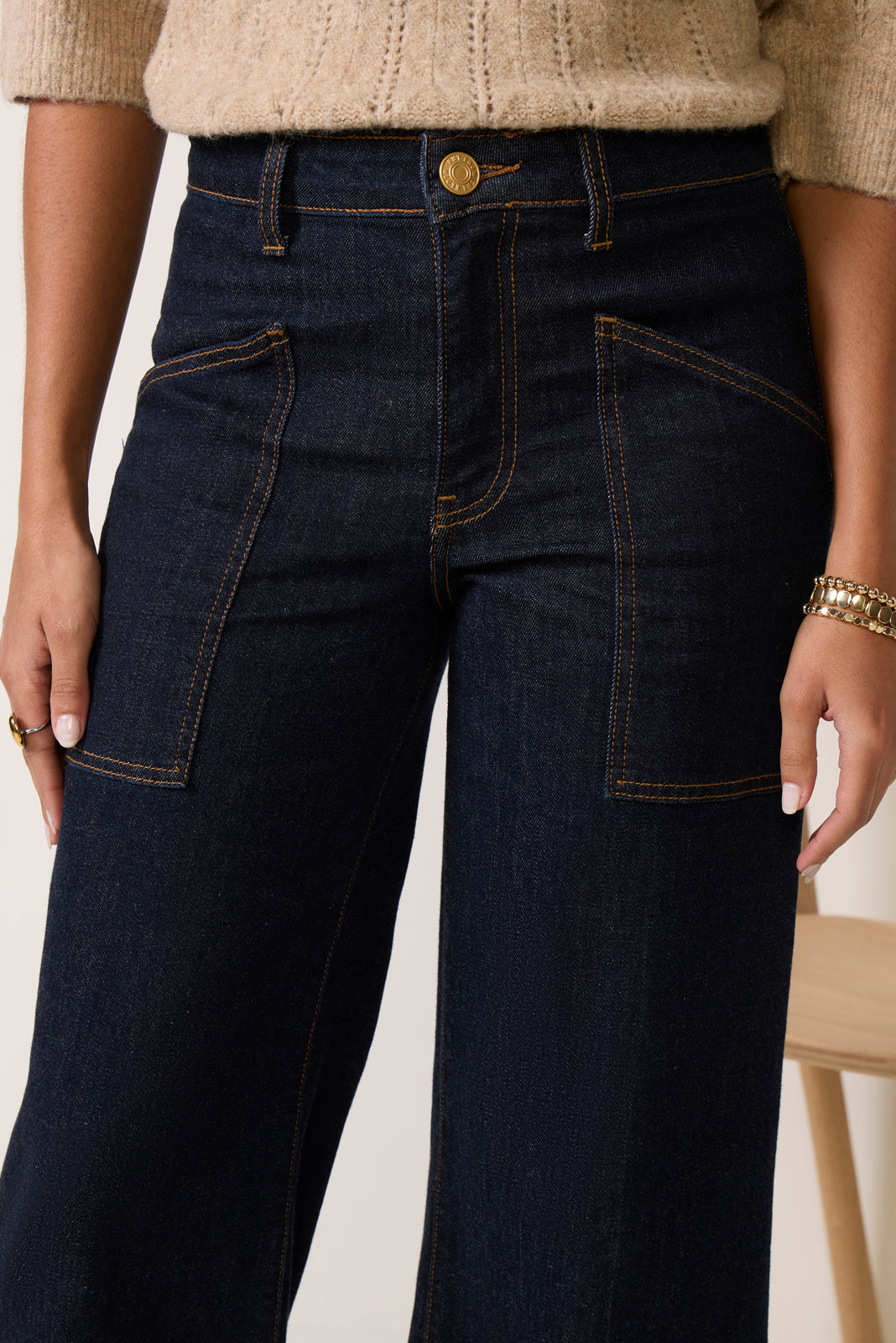 Petite Jodi Front Patch Pockets Jean