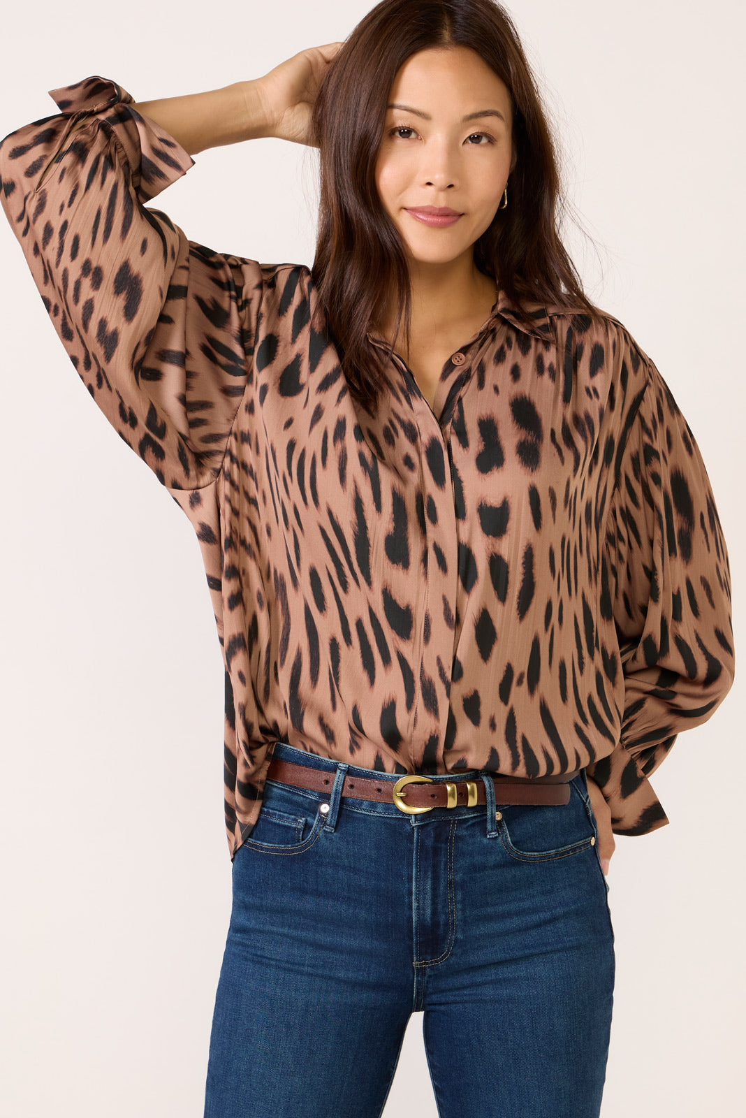 Rebel Button Front Top