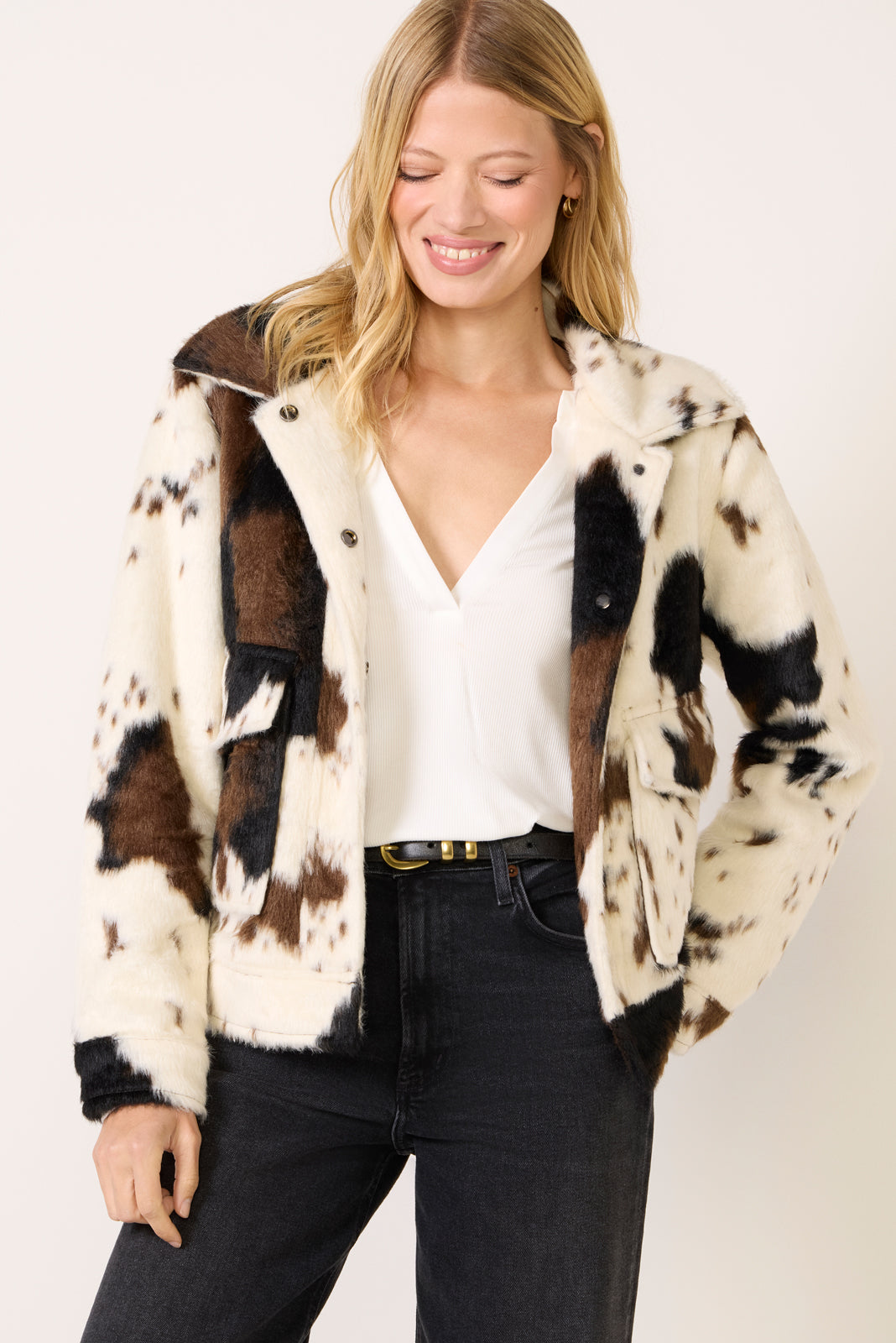 Maggie Cow Print Jacket