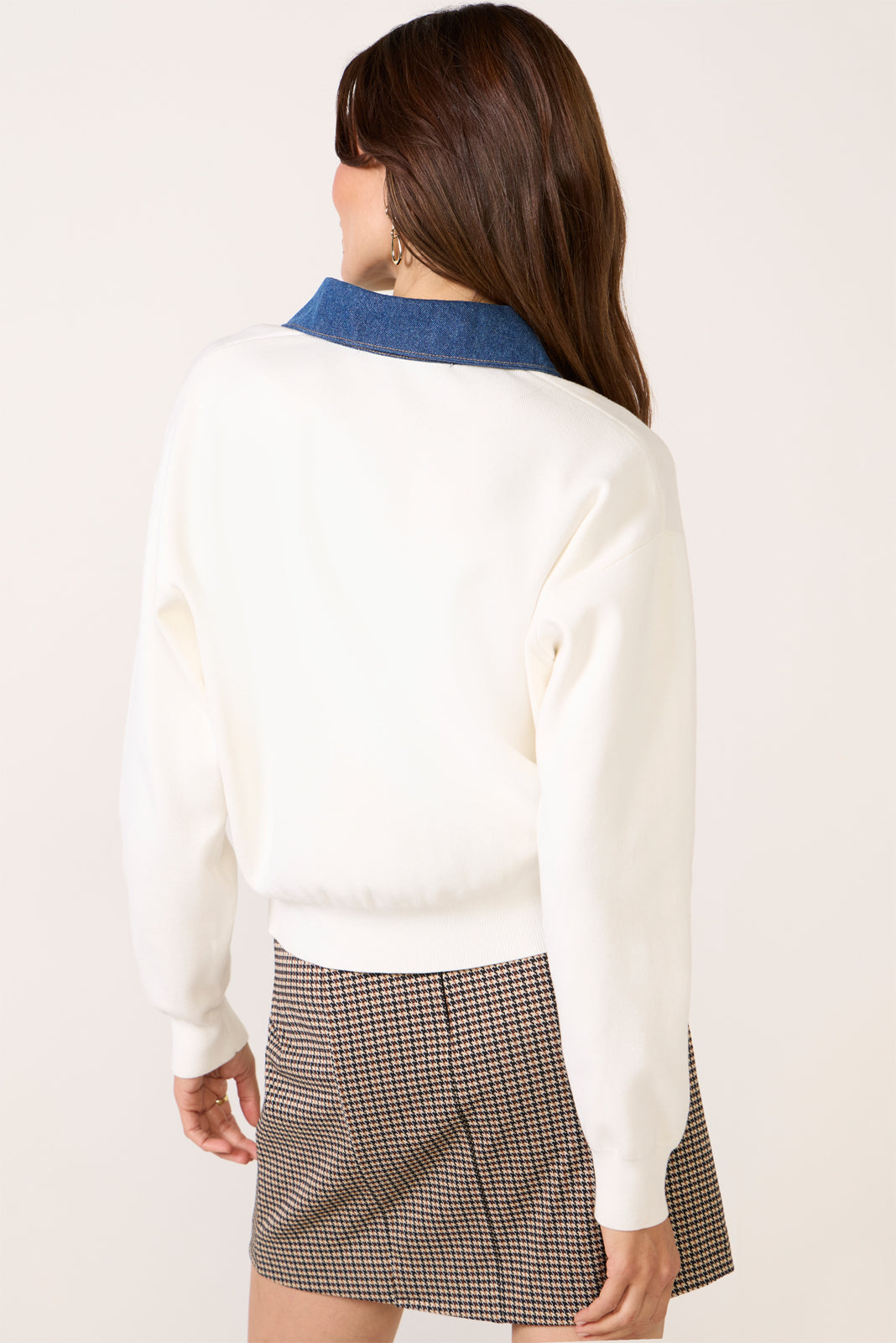 Denim Collared Sweater