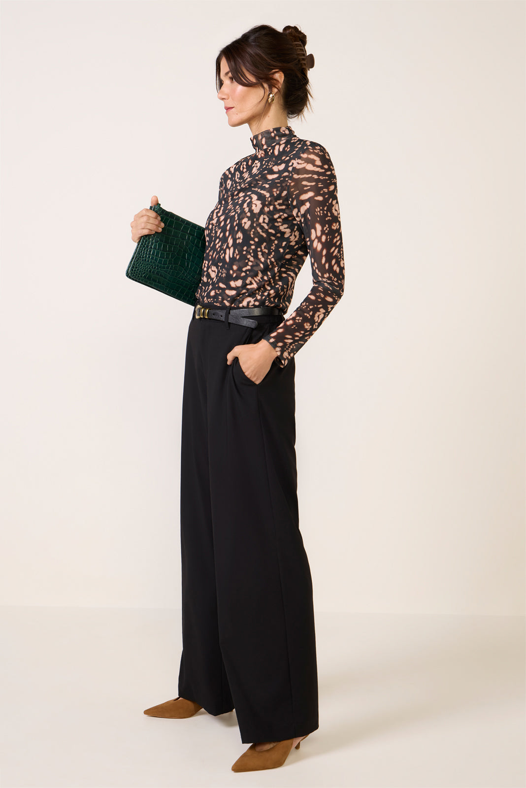 Long Sleeve Mesh Top