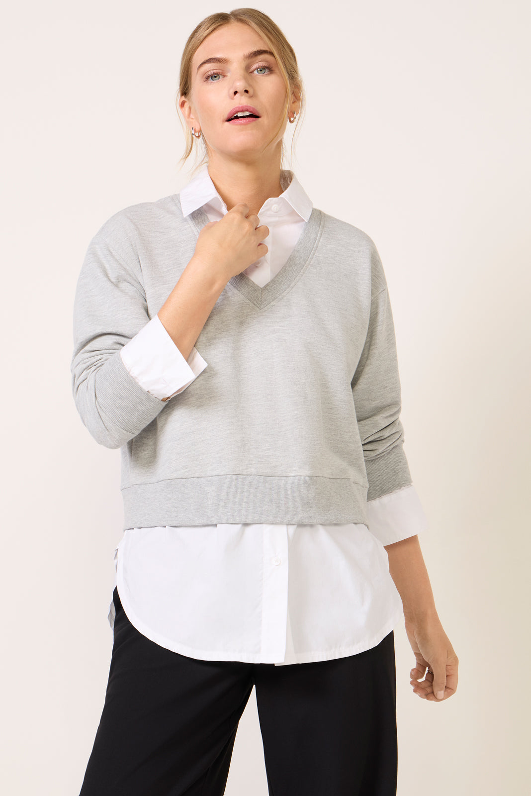 試着のみ　PHERE Scheat 2way drape tops_white 試着のみ PHERE Scheat 2way drape tops_white トップス OF ALL FORM