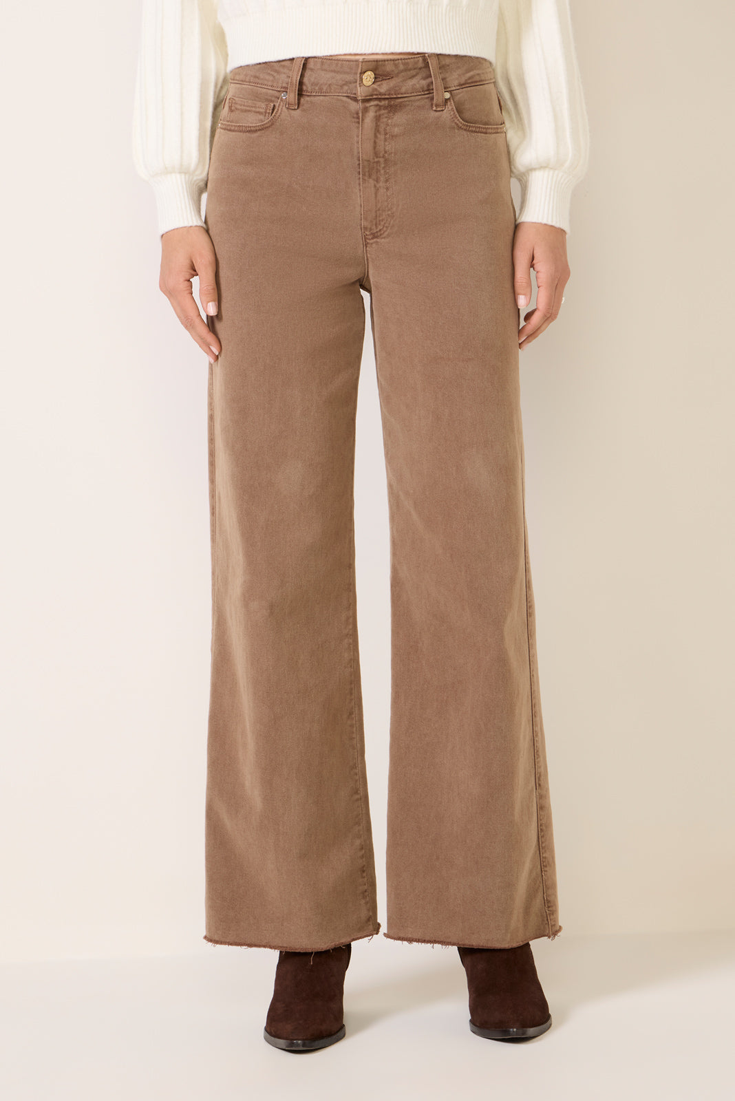Anessa 31` w Raw Hem Wide Leg Pant