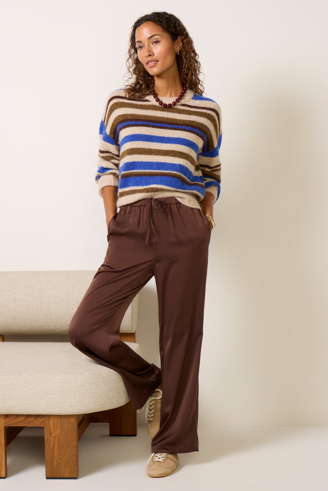 Maddy Multi Stripe Wool Pullover