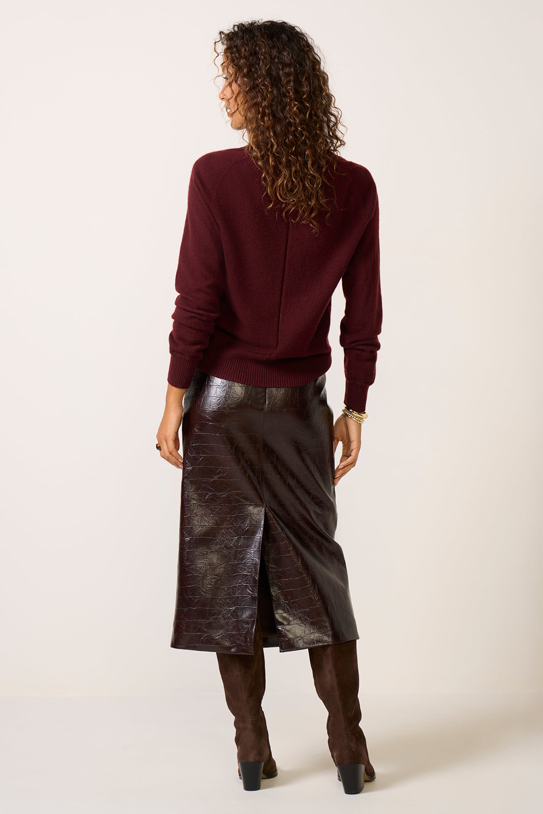 Brielle Croc Midi Skirt