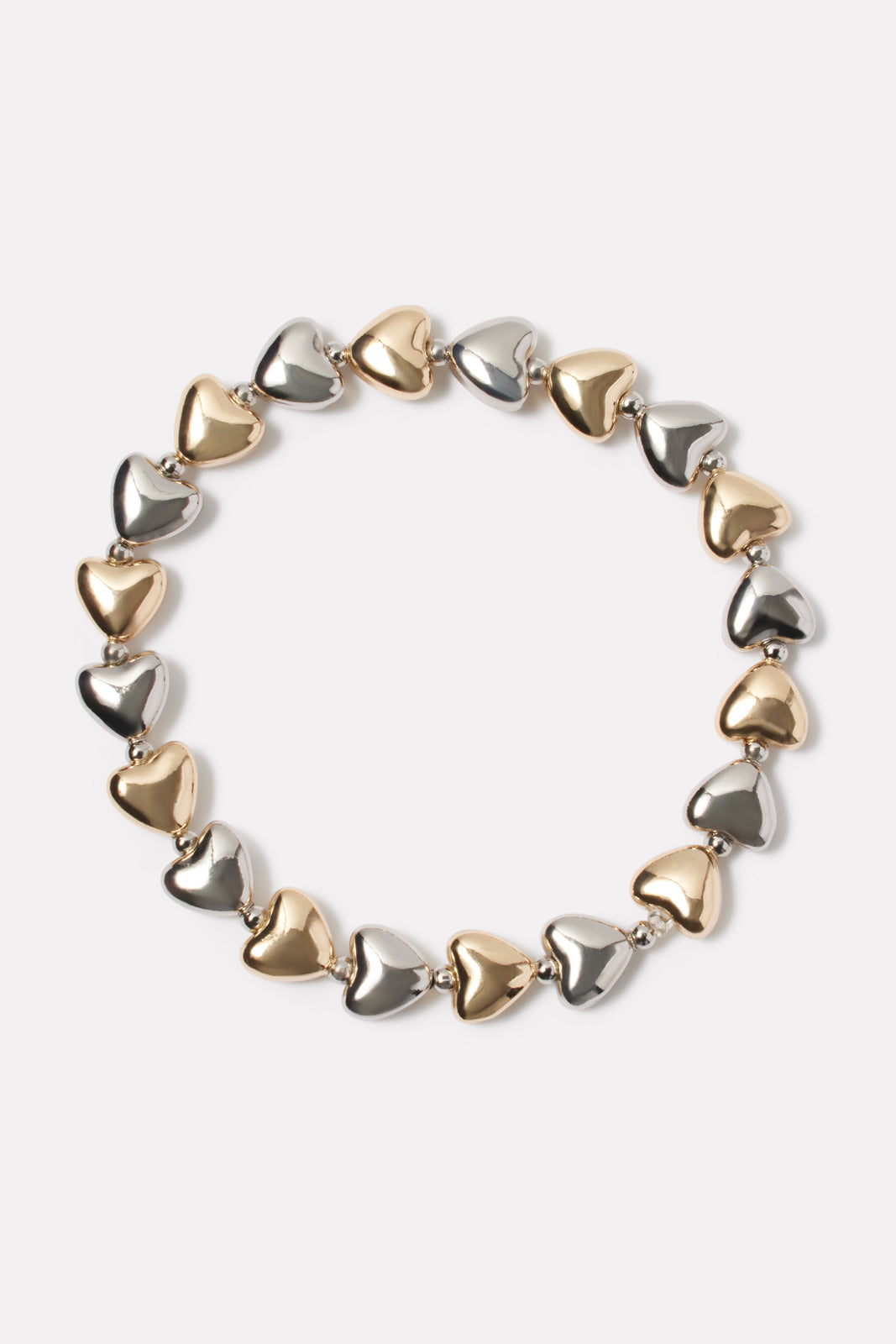 Two Tone Heart Bracelet