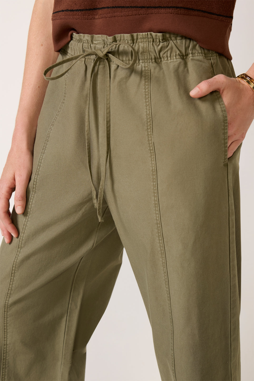 Cotton Twill Drawstring Pant
