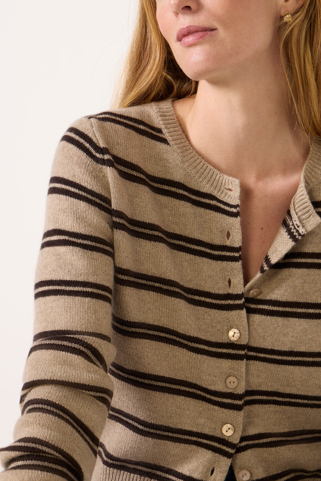 Clara Cashmere Crew Cardigan