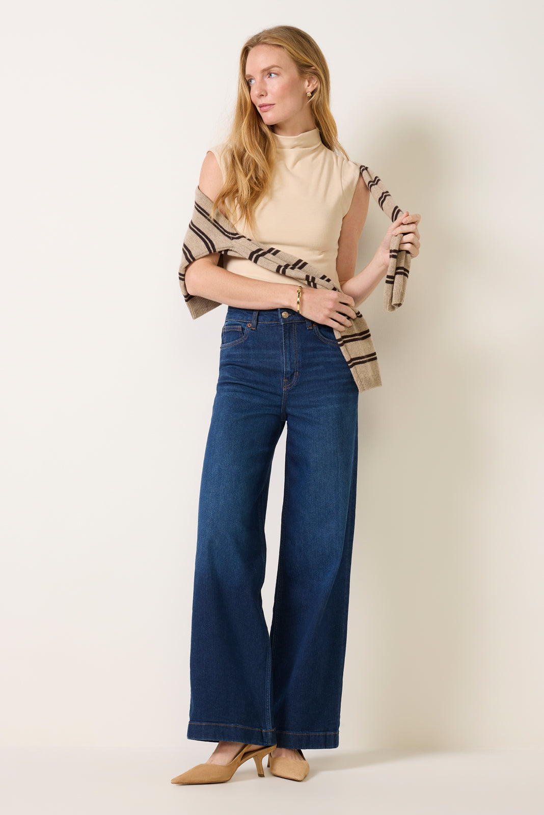 Bex Super Stretch High Rise Wide Leg Jean