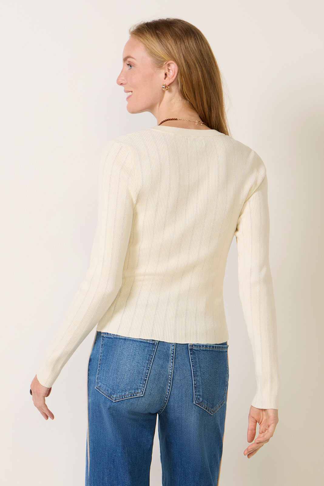 Keeley Henley Pointelle Pullover