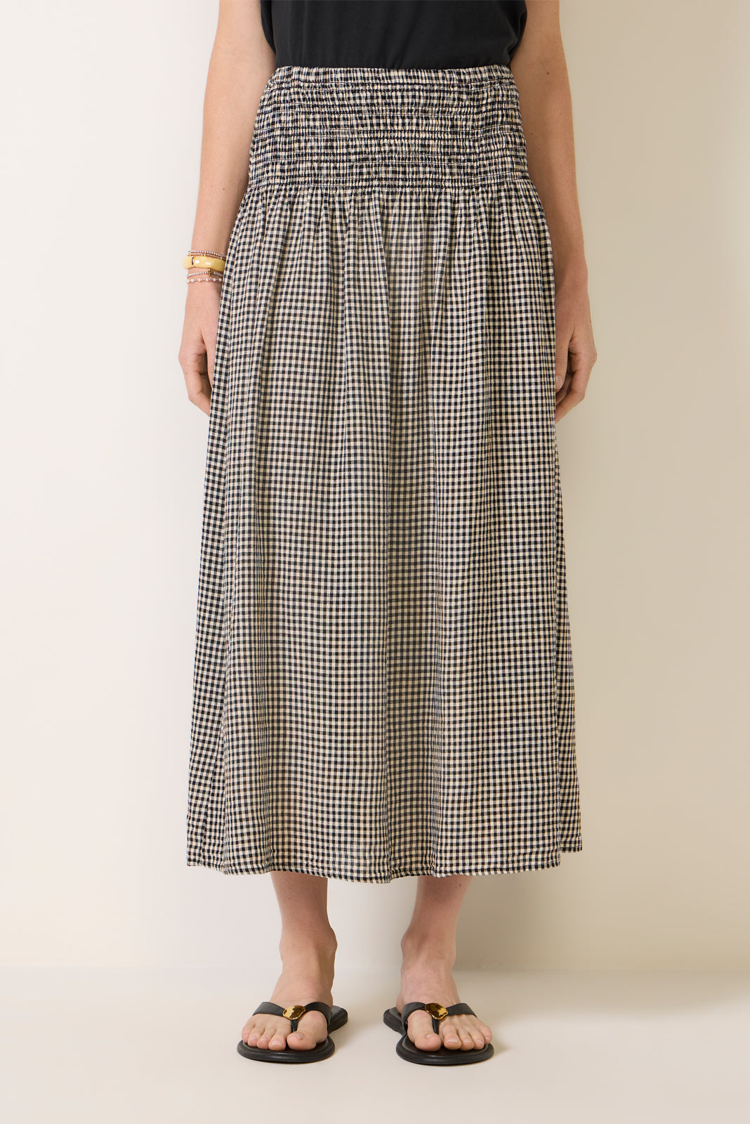 Brooke Gingham Midi Skirt