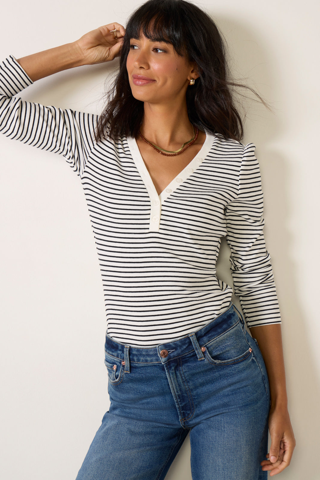 Kaya Puff Sleeve Henley
