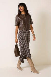 Ainsley Plaid Asymetrical Skirt