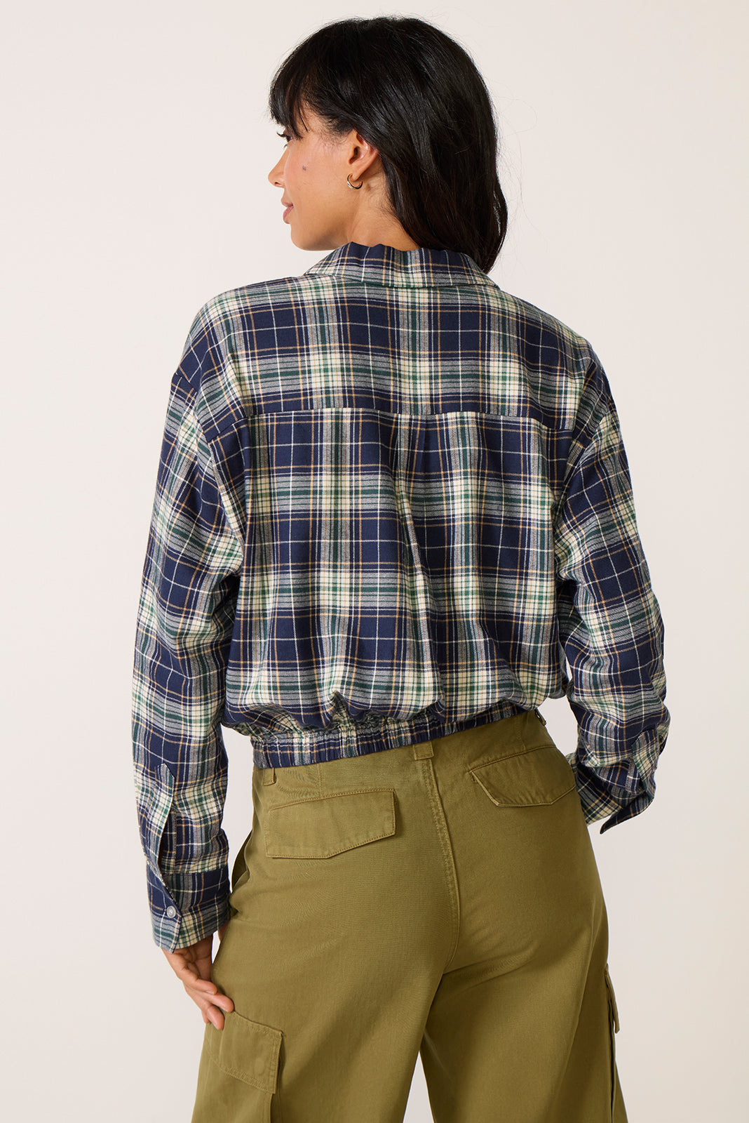 Taya Plaid Bubble Shirt