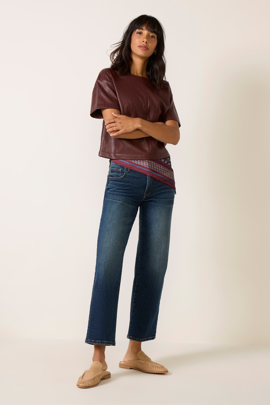 Kimberly Faux Leather Top