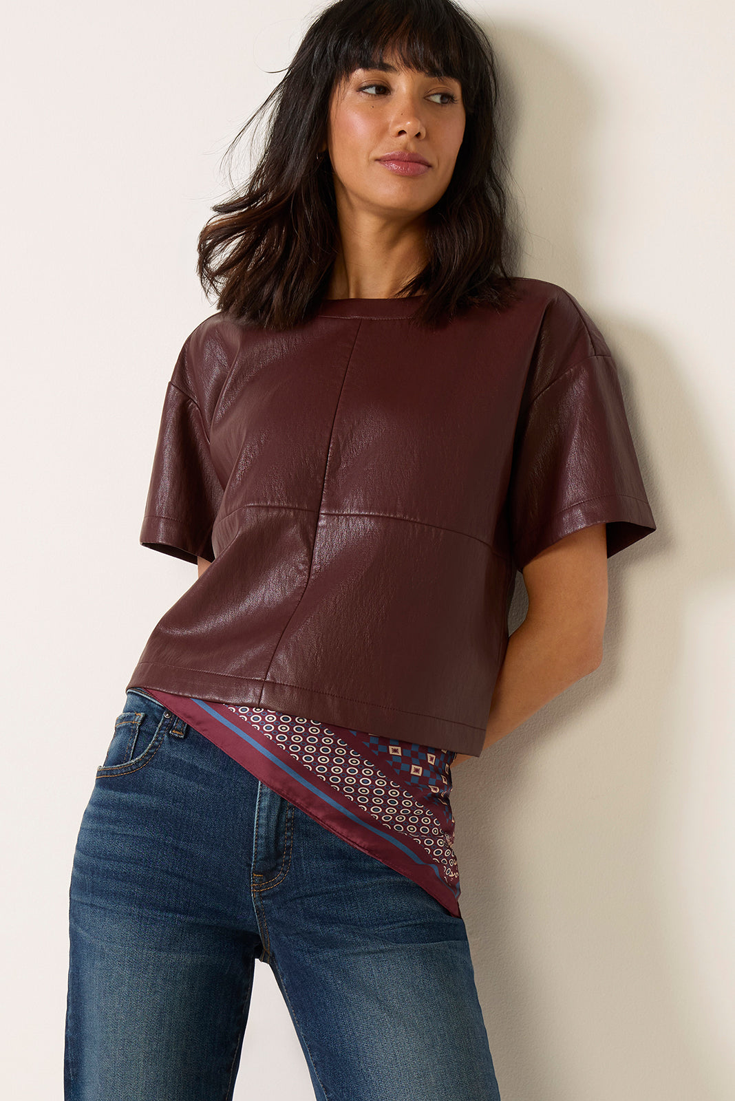 Kimberly Faux Leather Top