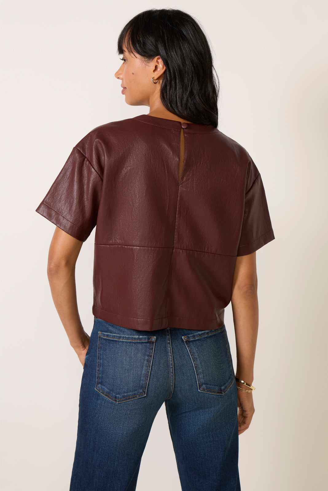 Kimberly Faux Leather Top