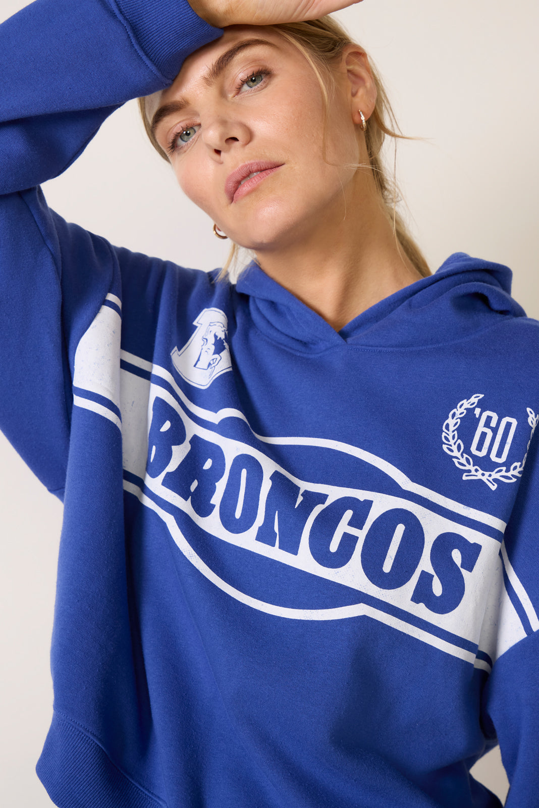 Broncos Oversized Crop Hoodie