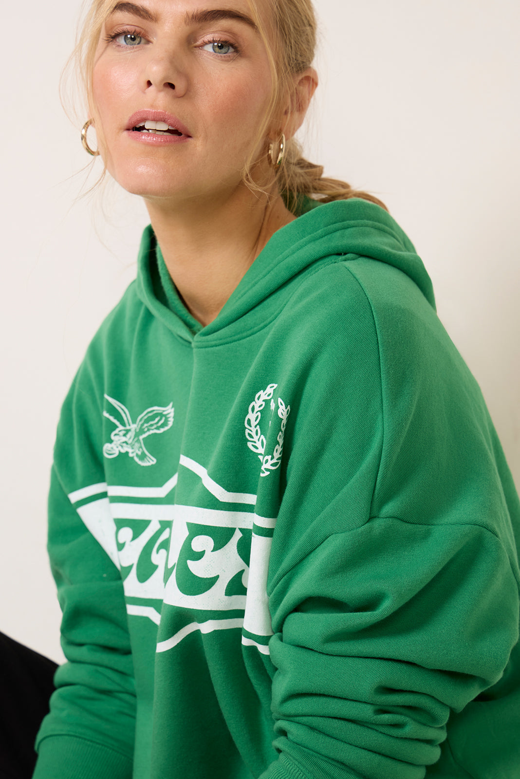 Eagles Oversized Crop Hoodie