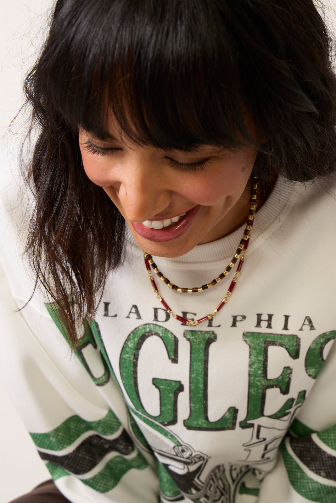 Eagles Oversized Stripe Sweatshirt
