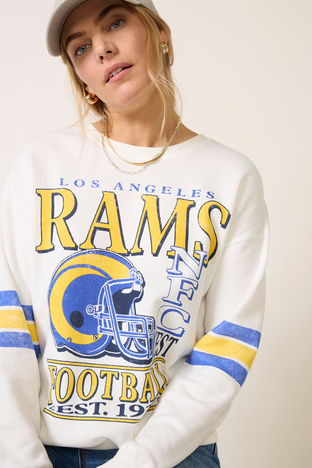 Rams Oversized Stripe Sweatshirt