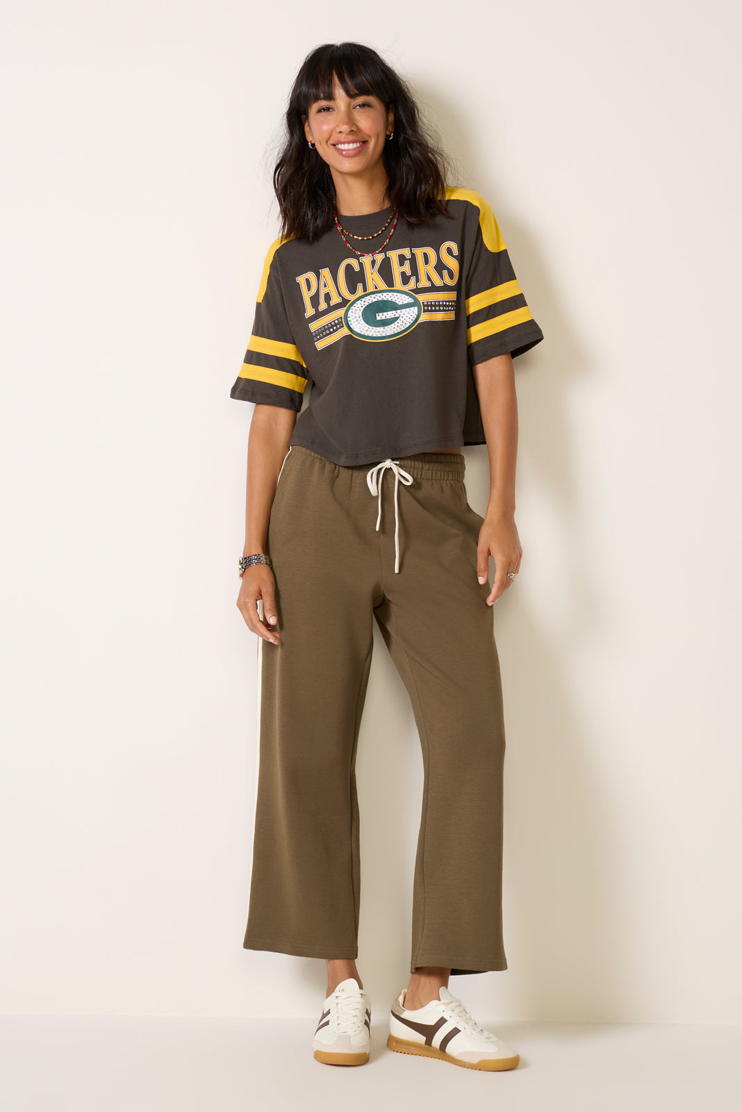 Packers Bling Crop Tee