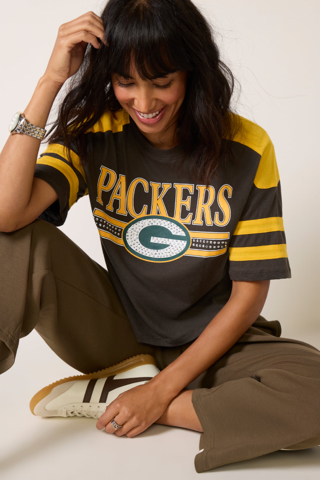 Packers Bling Crop Tee