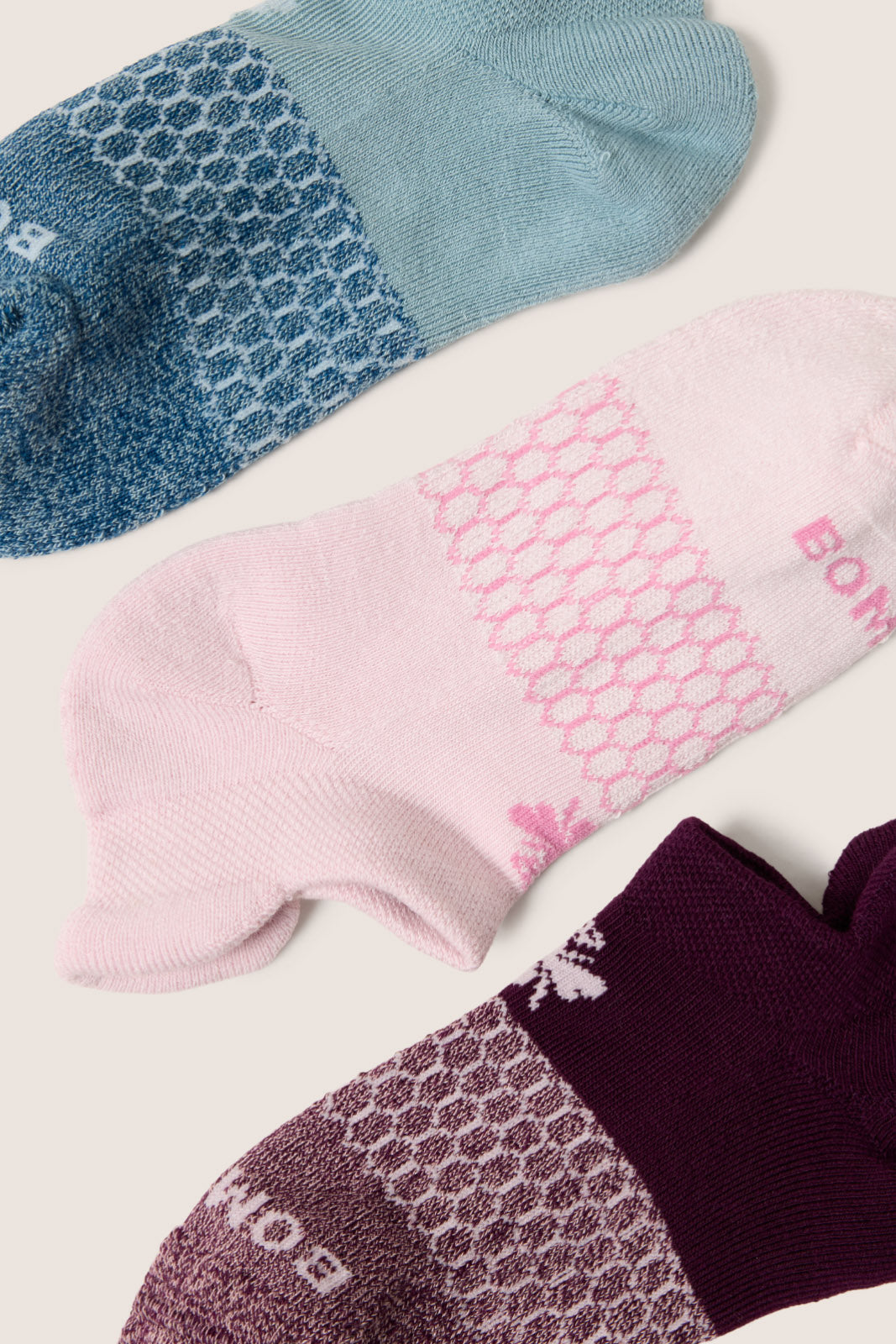 Marl Toe Block Bee Ankle 3-pack