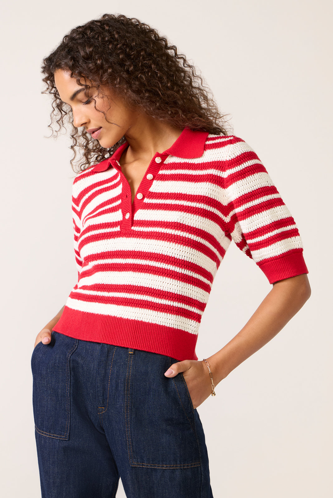 Monica Henley Polo Sweater