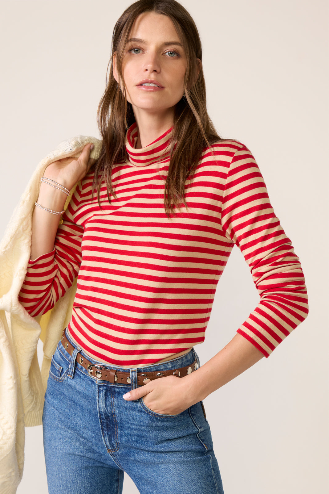 Feather Cloud Layering Turtleneck