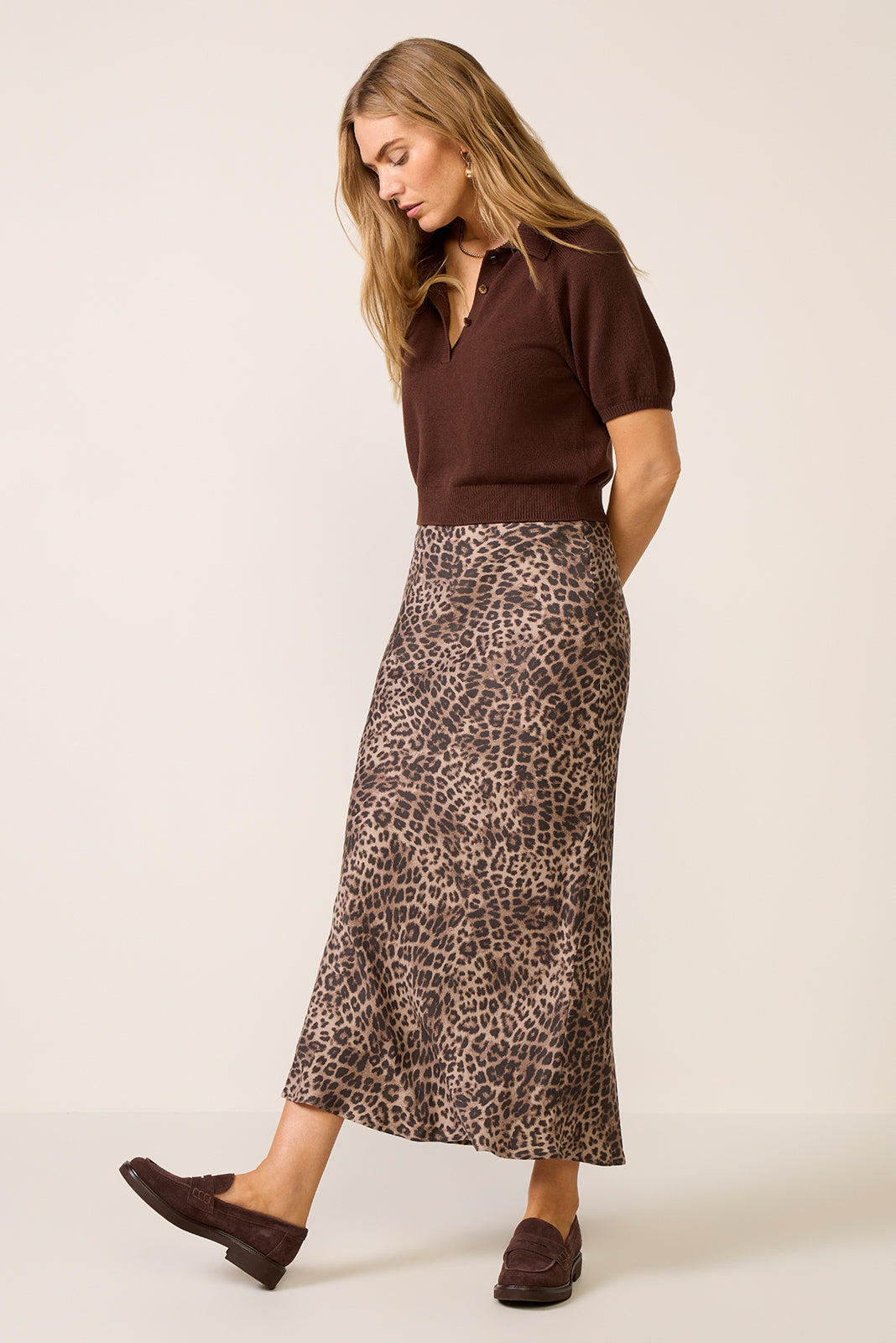 Izabel Leopard Maxi Skirt