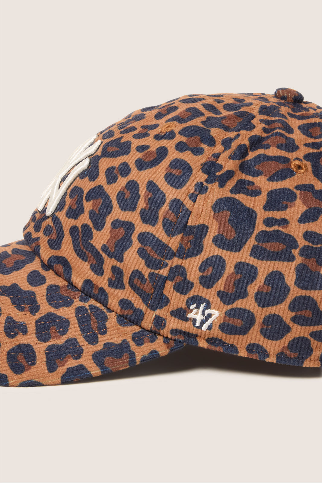 Leopard Corduroy Baseball Cap