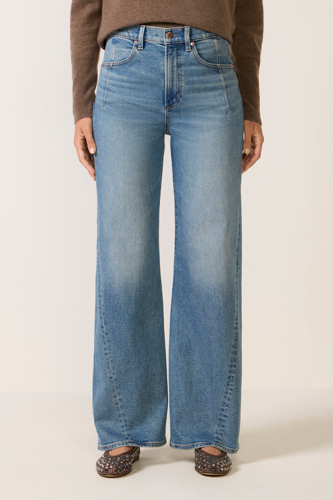 Kyra Bowed Wide Leg Jean
