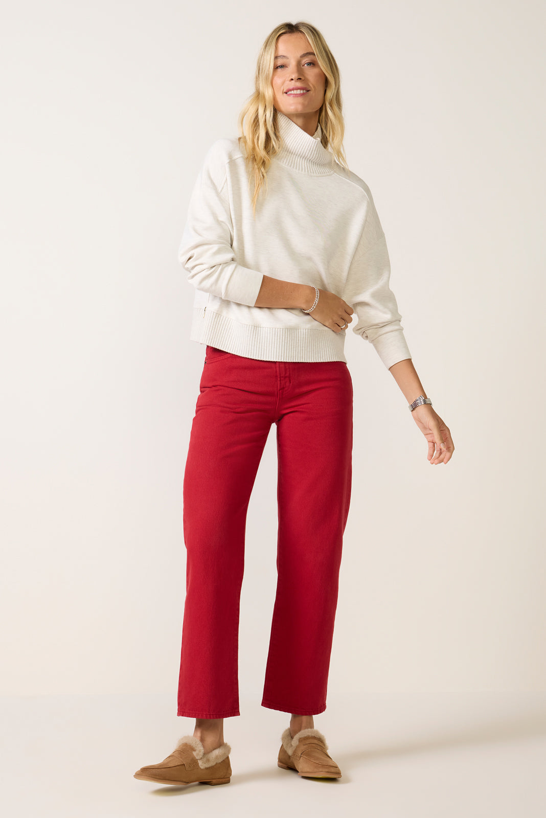 Celia High Neck Crop Sweat