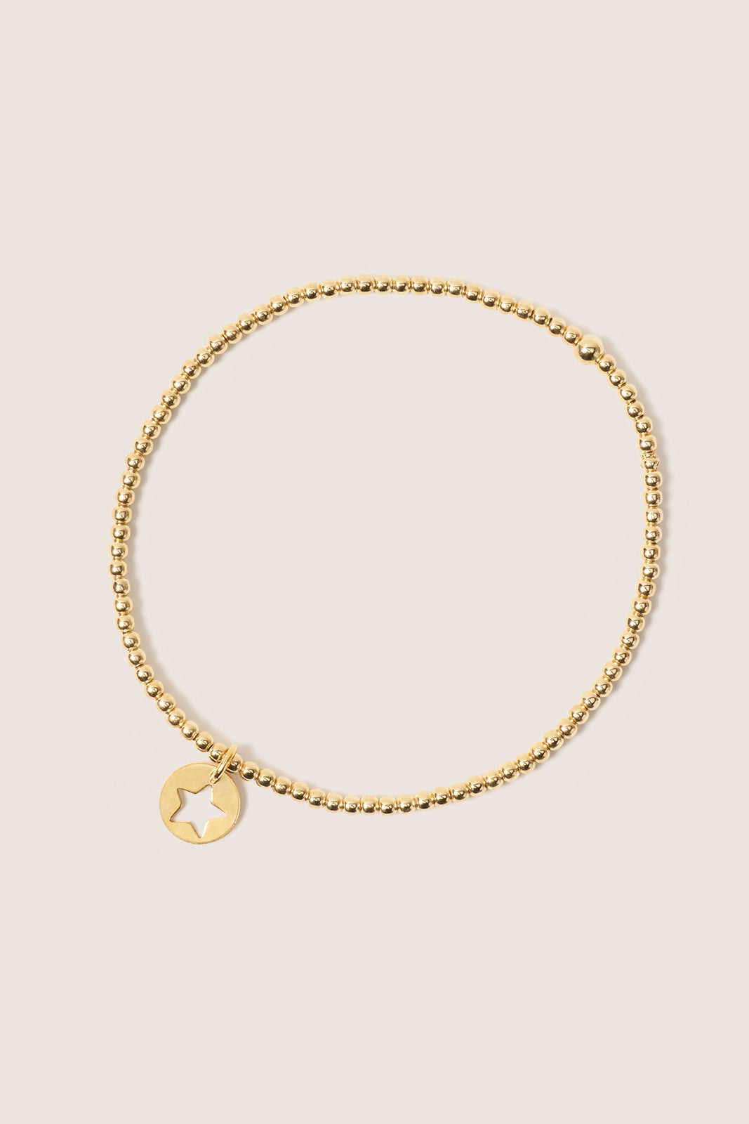 Classic Gold 2mm Bracelet - Star Small Disc
