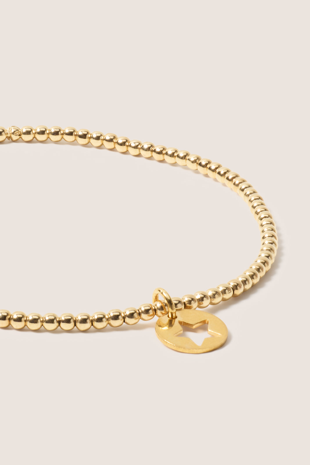 Classic Gold 2mm Bracelet - Star Small Disc