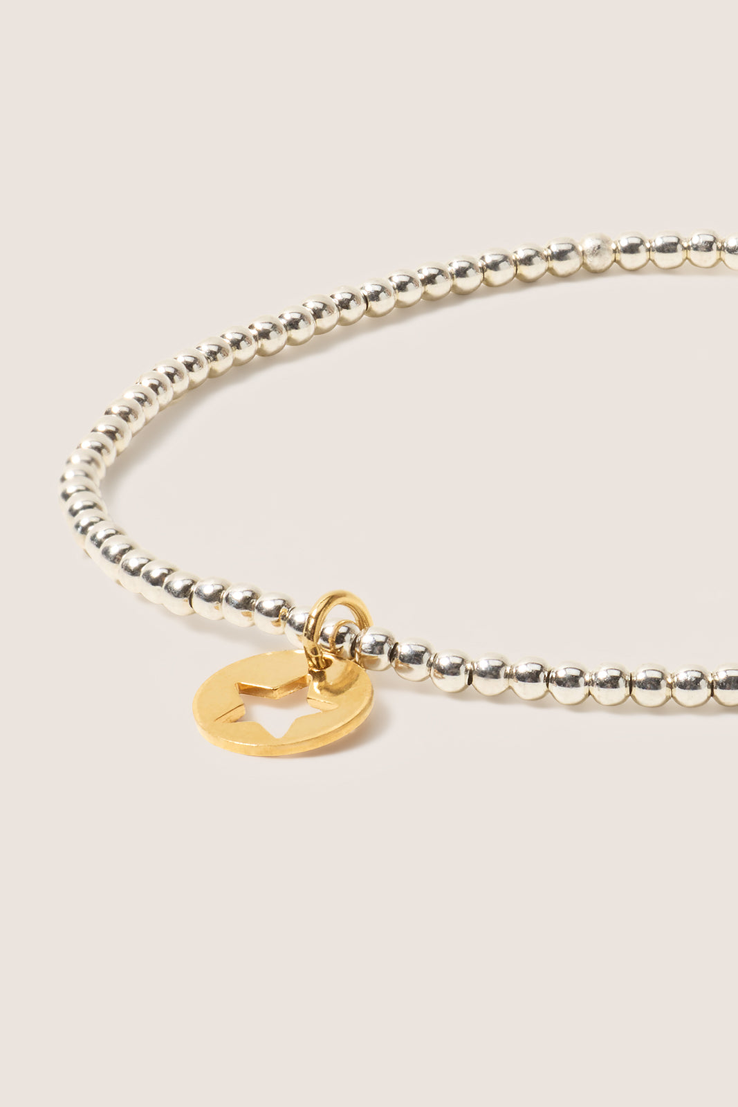 Classic Mixed Metal 2mm Bracelet - Star Small Disc