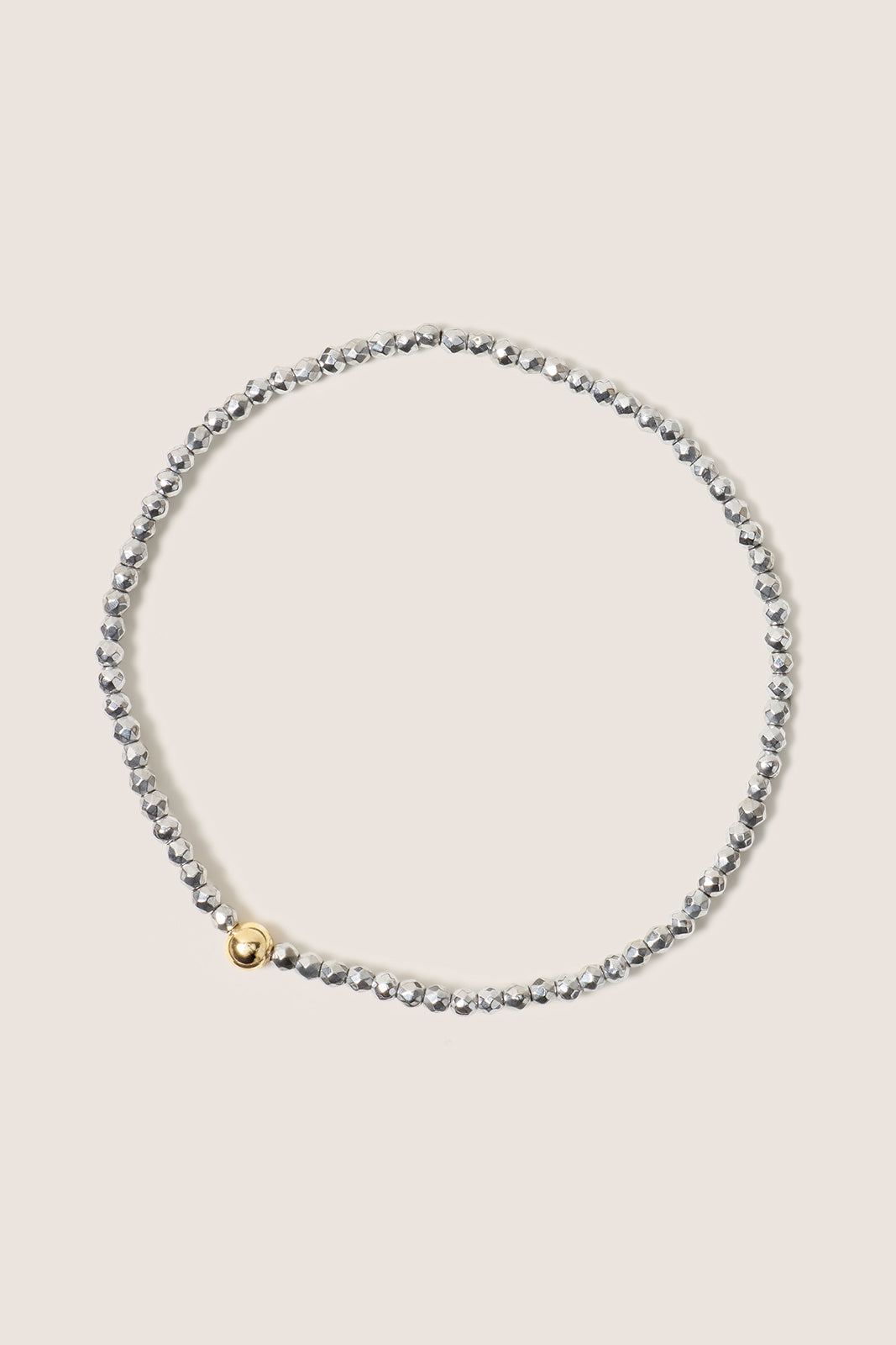 Classic Silver Hematite 2mm Bracelet